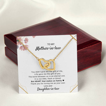 Life Gave Me The Gift Of You - Necklace Interlocking Hearts Necklace