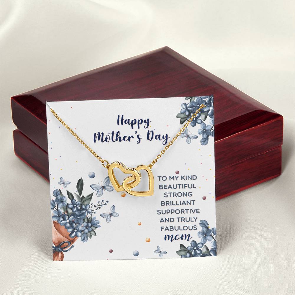 Interlocking Hearts To My Kind Beautiful Strong Brilliant Supportive And Truly Fabulous Mom Interlocking Hearts Necklace