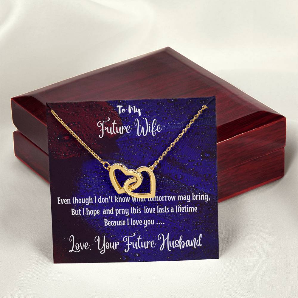 Love You Forever Interlocked Heart Necklace For Future Wife Interlocking Hearts Necklace
