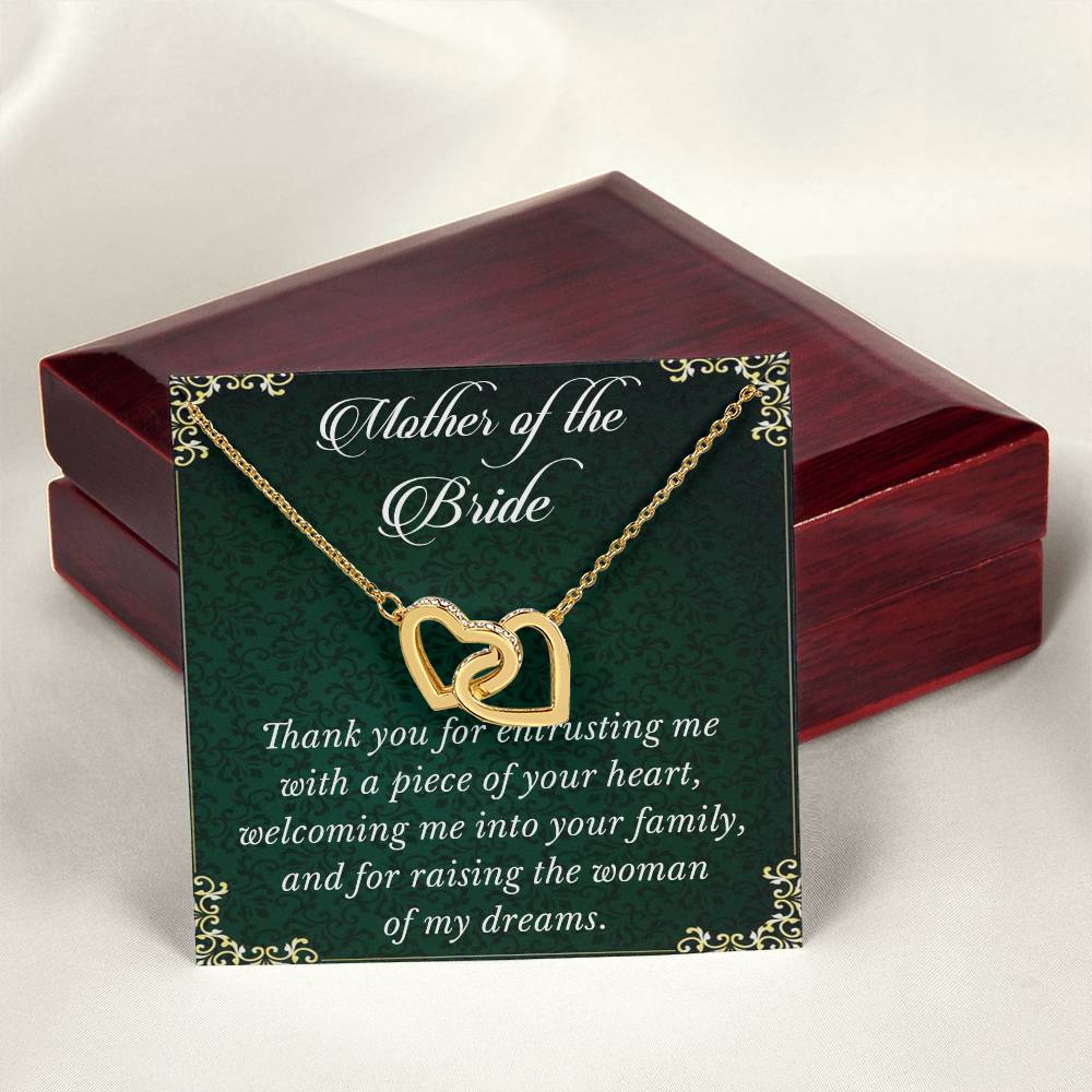 Mother Of The Bride Gift Personalized Mother Of The Bride Wedding Gift Mom Wedding Gift Mother Of The Bride Necklace Interlocking Hearts Interlocking Hearts Necklace