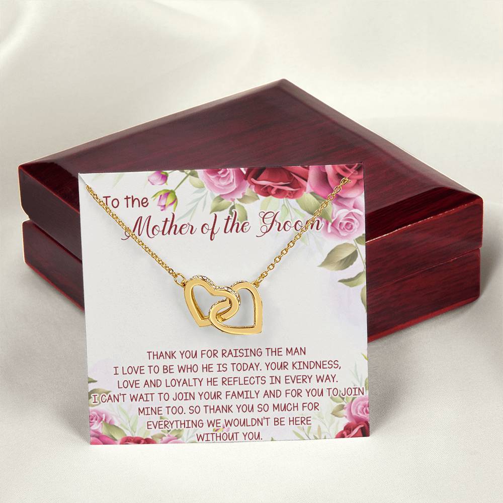 Mother Of The Groom Necklace Mother Of The Groom Jewelry Box Mother In Law Wedding Gift Mother In Law Interlocking Hearts Necklace Gifts