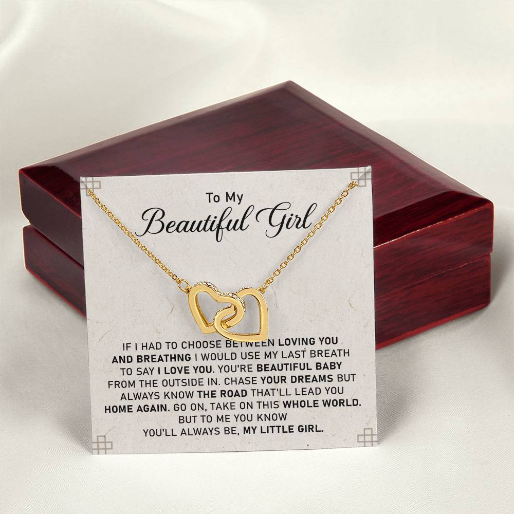 Gift For Daughter From Dad Birthday Gift For Daughter Christmas Gift For Daughter?? Interlocking Hearts Necklace