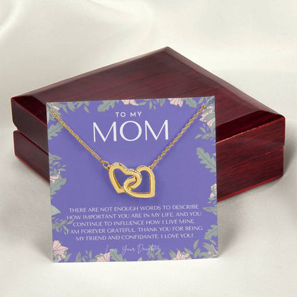 To My Mom Necklace Mom Gift Mother’S Day Gift Birthday Gift For Mom Gift From Daughter For Mom Necklace For Mom Gift For Mom Interlocking Hearts Necklace