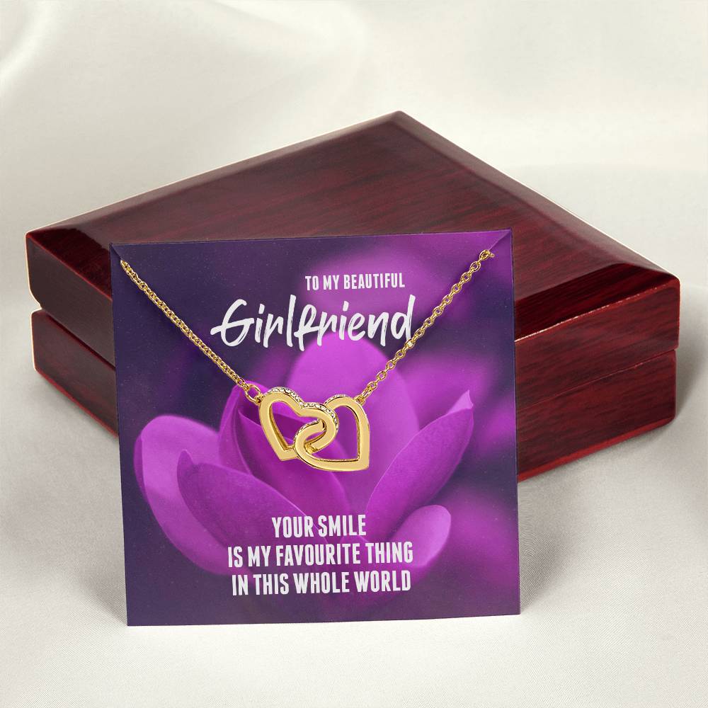 Interlocking Hearts - To My Beautiful Girlfriend Interlocking Hearts Necklace