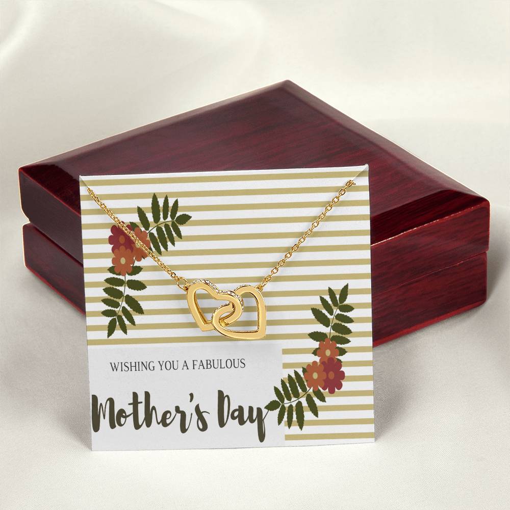 To My Lifeline My Mom Interlocking Hearts Necklace