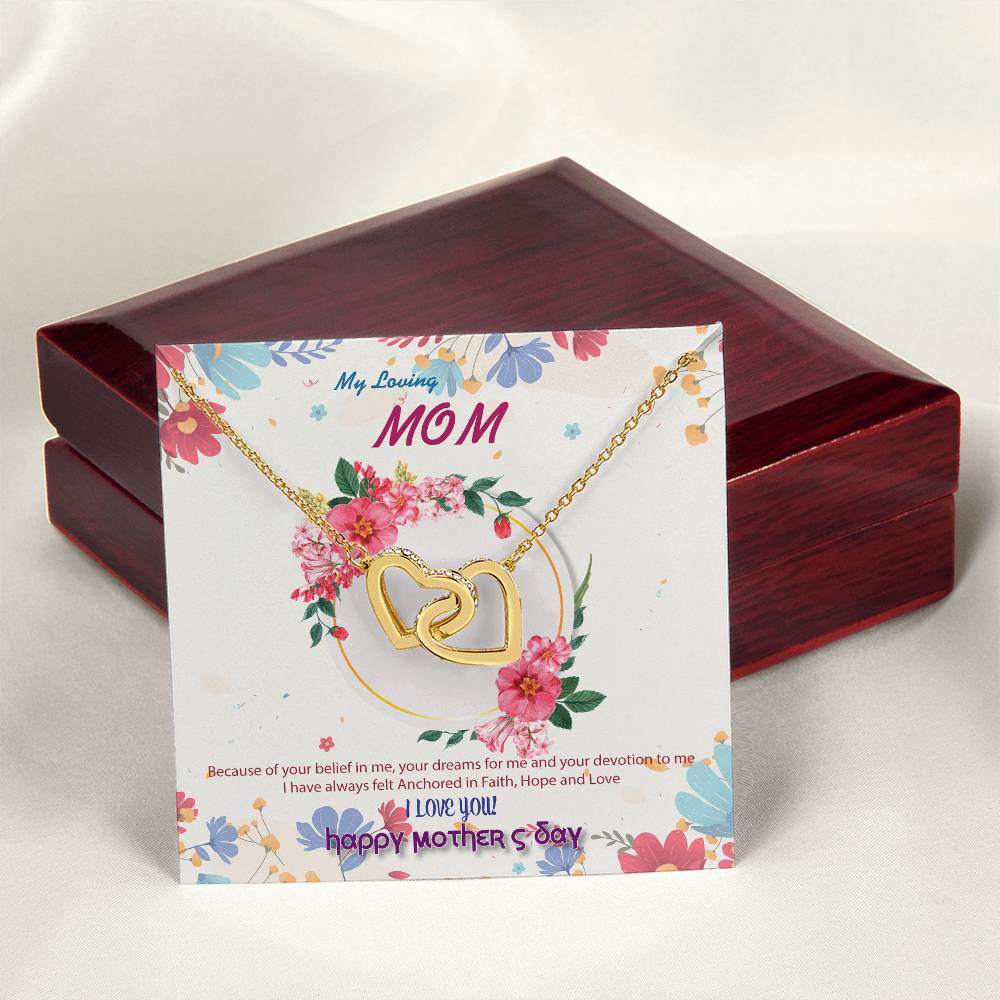 To My Mom Interlocking Hearts Necklace