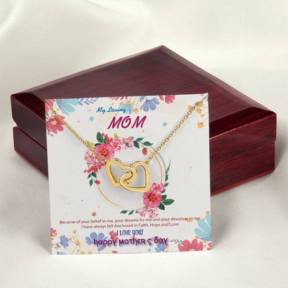 To My Mom Interlocking Hearts Necklace
