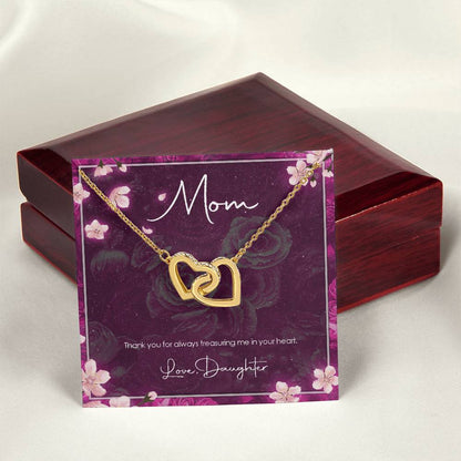 Daughter'S Gratitude Necklace Interlocking Hearts Necklace