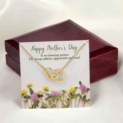 Mother'S Day Two Hearts Sp008 Interlocking Hearts Necklace