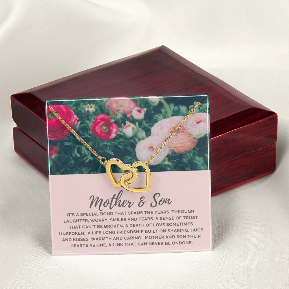 Mother And Son Interlocking Hearts Necklace