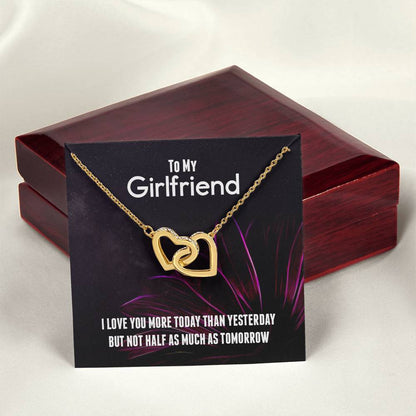 Romantic Girlfriend Necklace Gift - Interlocking Hearts Interlocking Hearts Necklace
