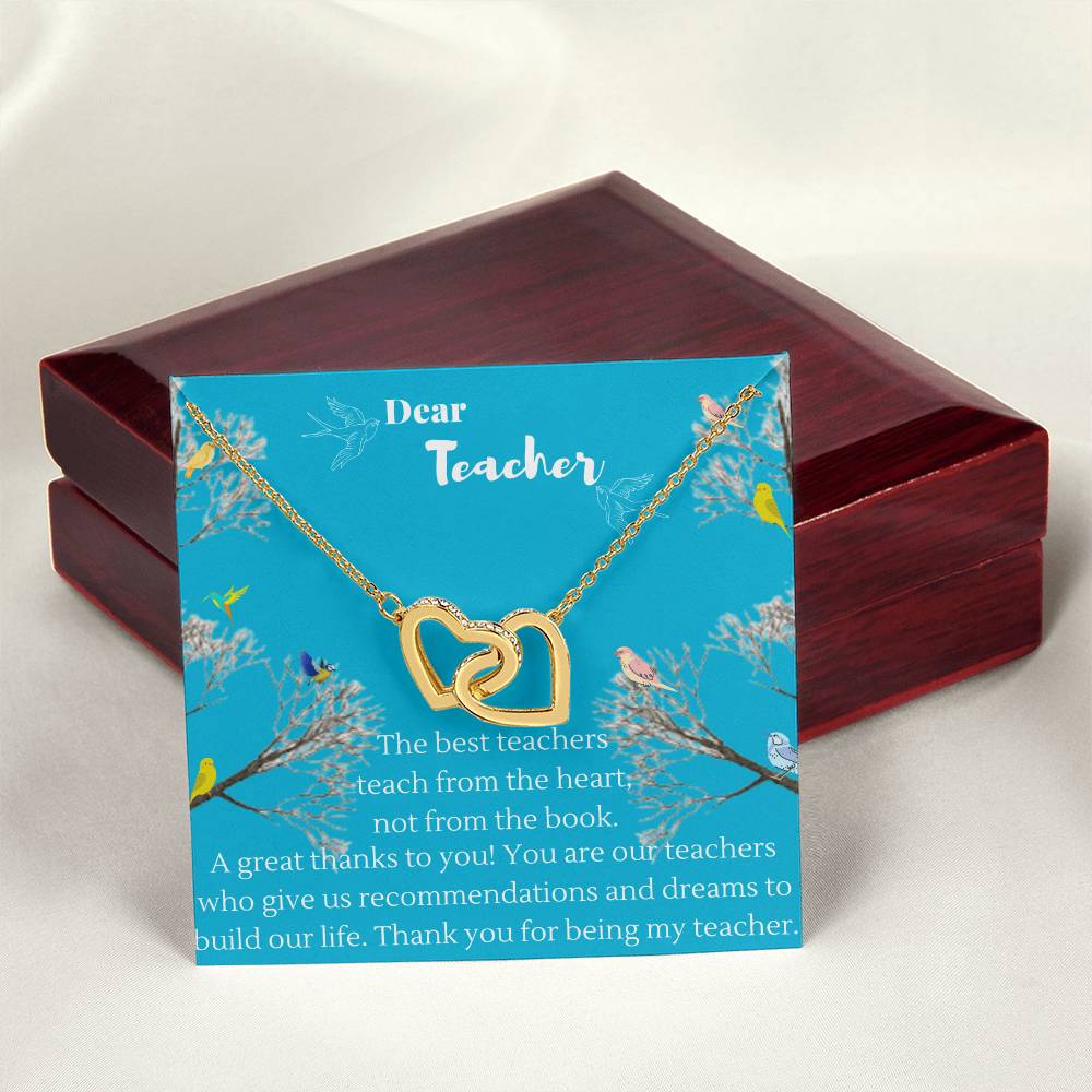 Gift For Love Love Knot Necklace For Teacher Graduation Day Gift For Teacher Gift Necklace For Teacher Gift From Student Graduation Birthday For Her. Interlocking Hearts Necklace