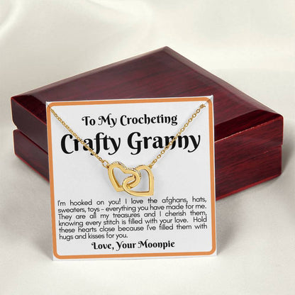 Crocheting Granny Linked Hearts Gift From The Moonpie Interlocking Hearts Necklace