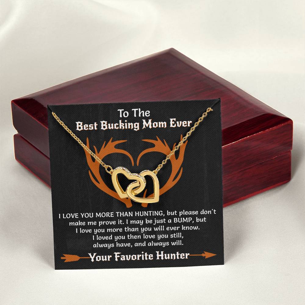 Best Bucking Mom Ever - Necklace - Mother'S Day Interlocking Hearts Necklace