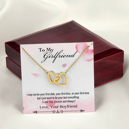 To My Girlfriend - Be Your Last Everything - Interlocking Heart Necklace Interlocking Hearts Necklace