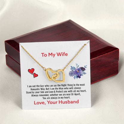 Gift For Wife - Interlocking Heart Necklace Interlocking Hearts Necklace