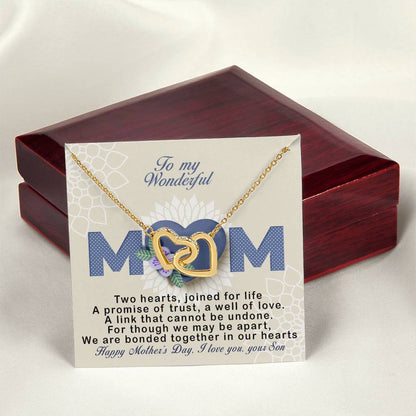 Sons ! Perfect Mother'S Day Gift - Unique Necklace Interlocking Hearts Necklace