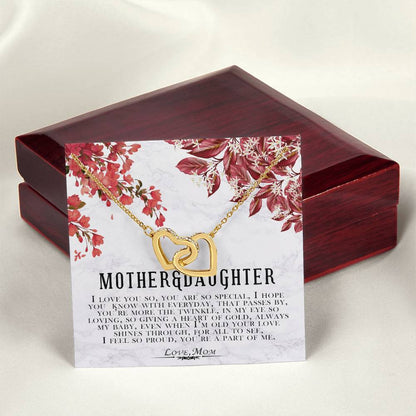 Mother & Daughter Necklace-Interlocking Heart Interlocking Hearts Necklace