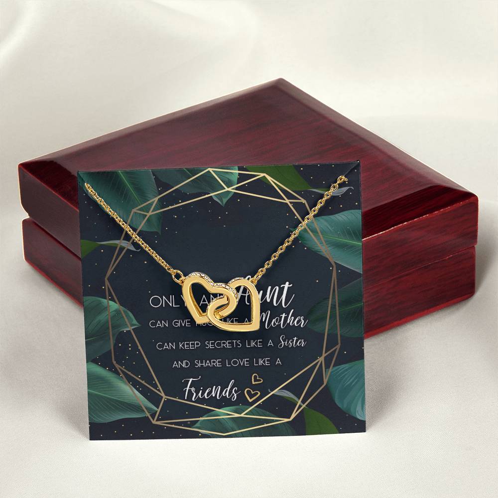 Aunt Necklace Interlocking Heart Necklace For Aunt Aunt Wedding Gift Aunt Of The Bride Personalized Necklace For Aunt Aunt Of The Groom Interlocking Hearts Necklace