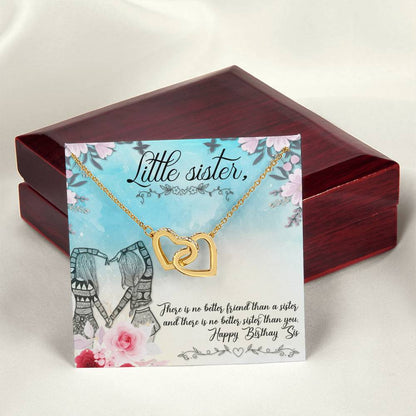 Double Hearts For Little Sister Interlocking Hearts Necklace