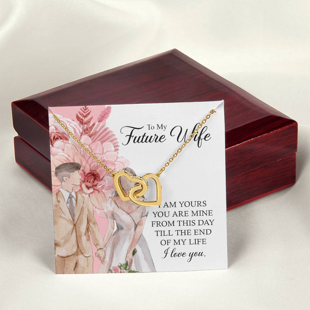 To My Amazing Future Wife Husband Love You Love For Partner Interlocking Hearts Necklace