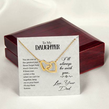 Cubic Zirconia Interlocking Hearts Necklace