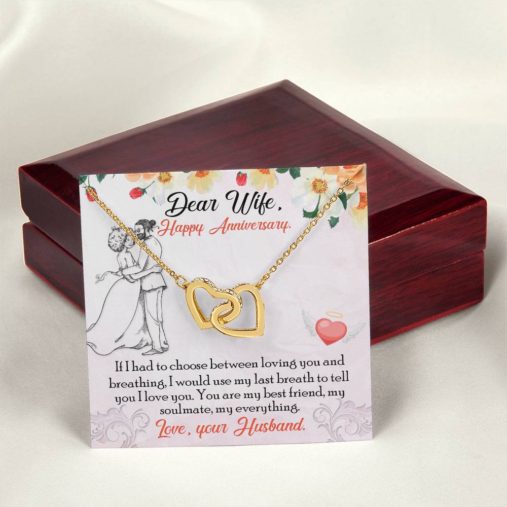 Best Romantic Anniversary Gift For Wife Interlocking Hearts Necklace