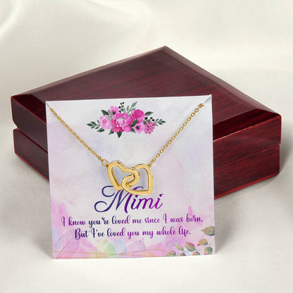 Mimi Interlocking Hearts Necklace Message Card