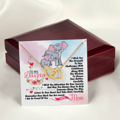 Gift For Daughter - Interlocking Heart Necklace Interlocking Hearts Necklace