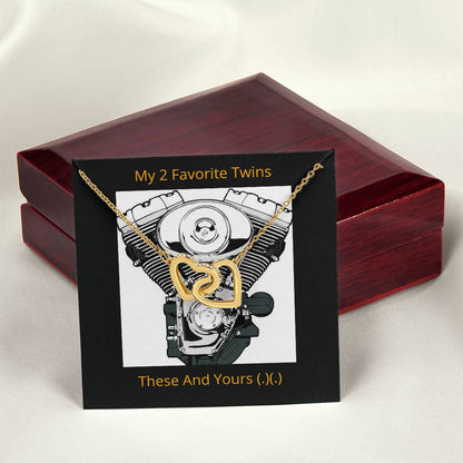 My Favorite Twins Interlocked Hearts Interlocking Hearts Necklace