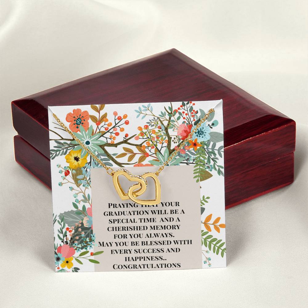 Graduation Gifts For Best Ffiend Interlocking Hearts Necklace