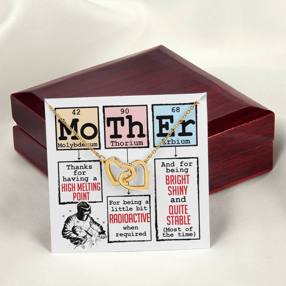 Gift For Mom- Interlocking Heart Necklace Interlocking Hearts Necklace