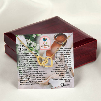 Interlocked Never-Ending Love Necklace For My Sister On Her Wedding Day Interlocking Hearts Necklace