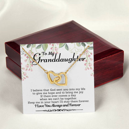 Interlocking Hearts Necklace-To My Granddaughter