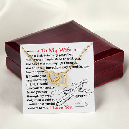 Pilot'S Wife- Interlocking Heart Necklace Interlocking Hearts Necklace