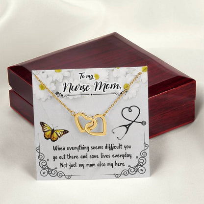 Interlocking Hearts Necklace Nurse Graduation Gift Nurse Gift Nurse Necklace Future Nurse Gift Gift For Nurse