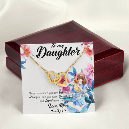 Necklace For Daughtergranddaughter Forever Love Necklace To My Daughter Necklaces From Mom Mother Dad Personalized To My Daughter Interlocking Hearts Necklace