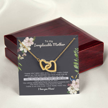 Irreplaceable Mother - You'Re My Home Interlocking Heart Necklace Interlocking Hearts Necklace