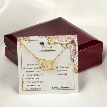 Interlocking Heart Necklace For Granddaughter Graduation Perfect Gift Interlocking Hearts Necklace