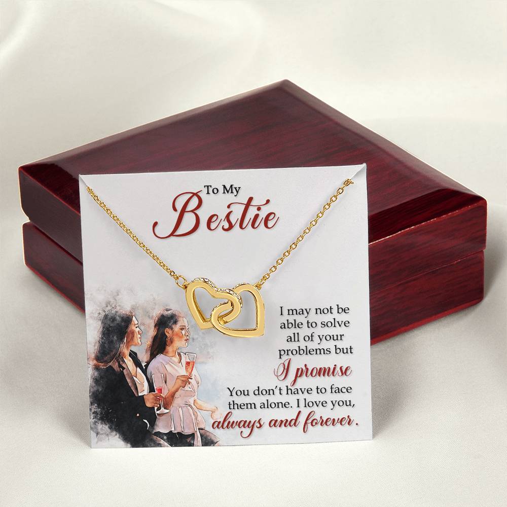 Always And Forever Friendship Necklace Interlocking Hearts Necklace