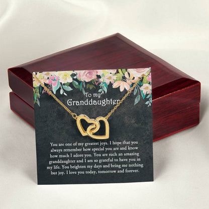 Granddaughter Gift Granddaughter Necklace Gift For Grandchild Granddaughter Jewelry Birthday Gift Interlocking Hearts Necklace