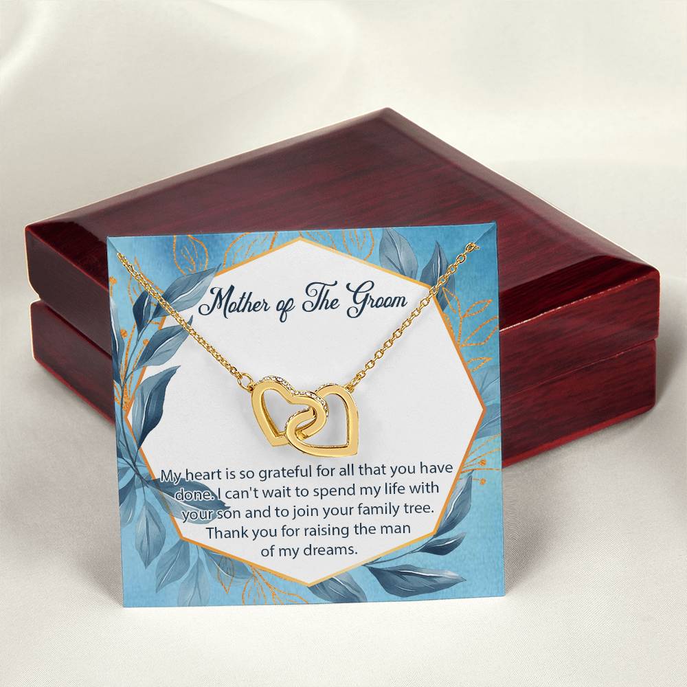Mother Of The Groom Necklace Mother Of The Groom Weddinggift For Mother Of The Groom Interlocking Hearts Necklace Gift For Mom On Wedding