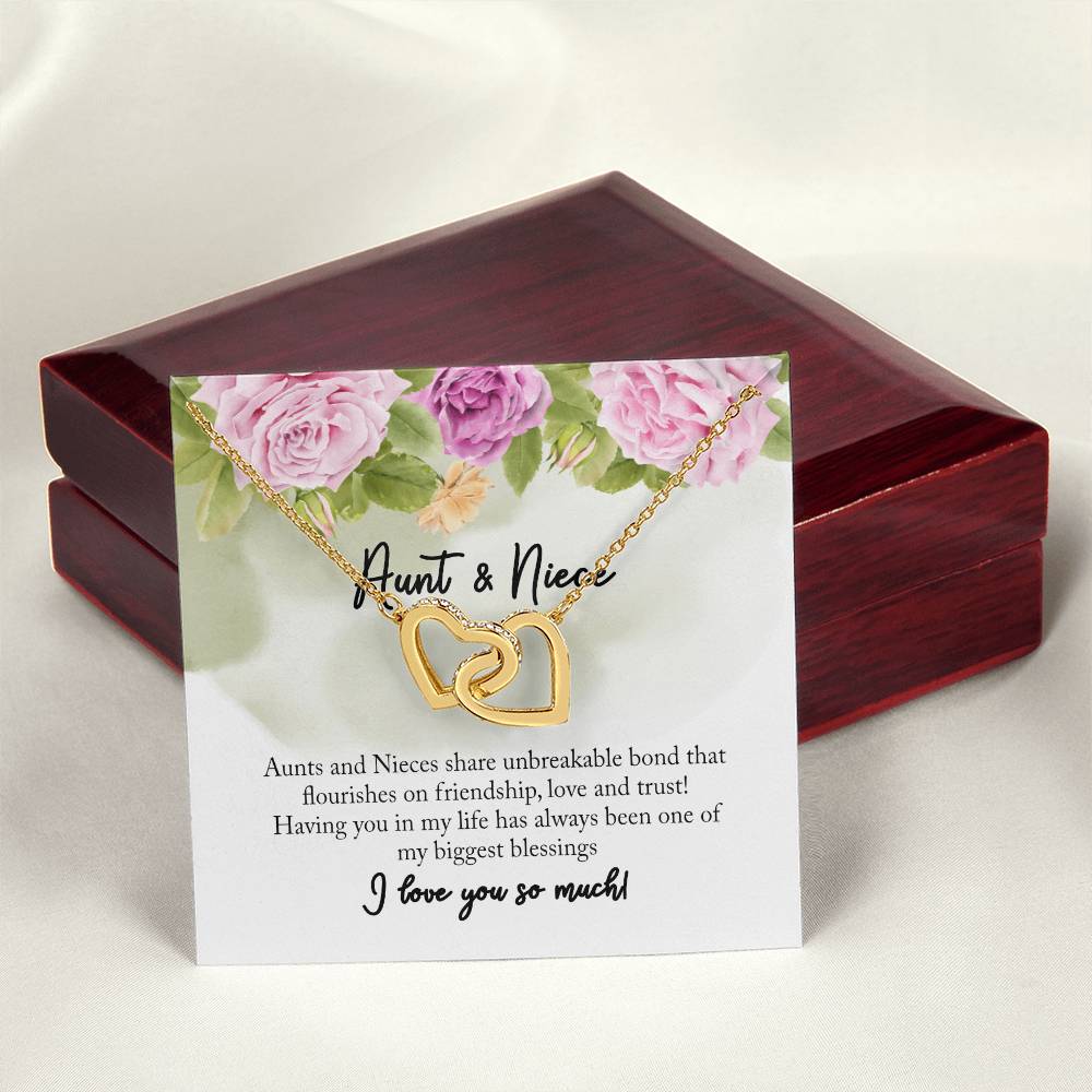 Aunt And Niece Necklace Interlocking Hearts Necklace