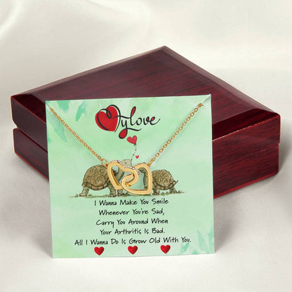 To My Love Gift For Her Valentines Gift Valentines Necklace Gift For Her I Love You Necklace Interlocking Hearts Necklace