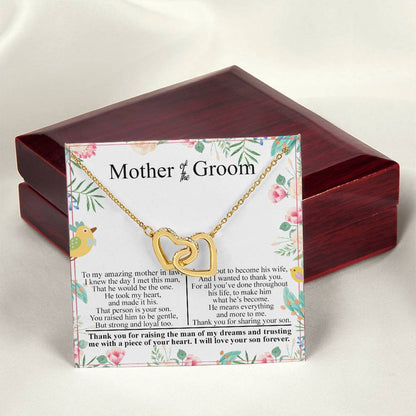 Mother Of The Groom Interlocking Hearts Necklace