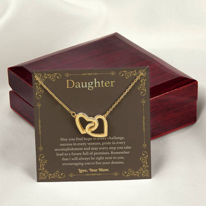 Graduation Gift For Your Daughter Gorgeous Love Knot Necklace. Interlocking Hearts Necklace