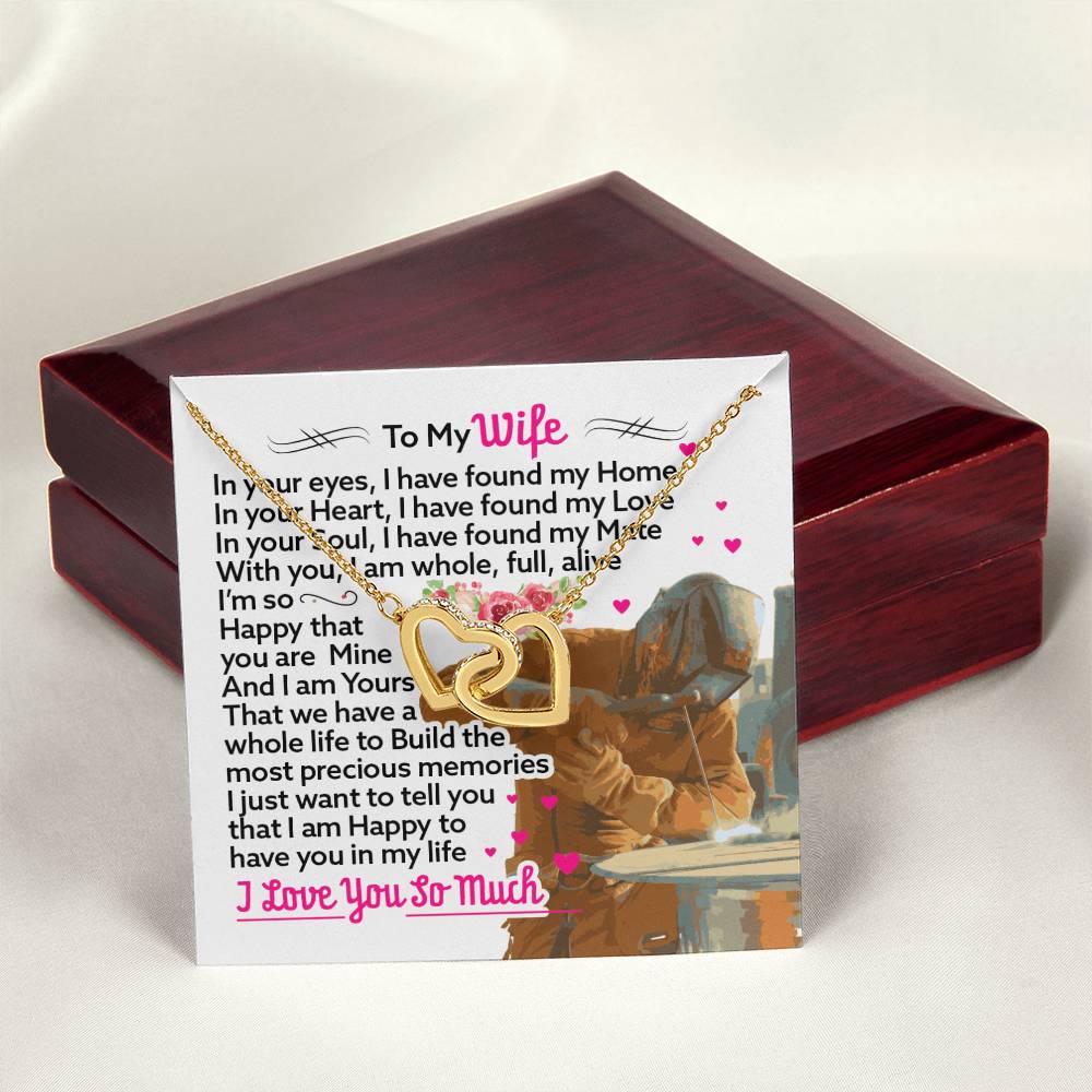 Welder'S Wife- Interlocking Heart Necklace Interlocking Hearts Necklace