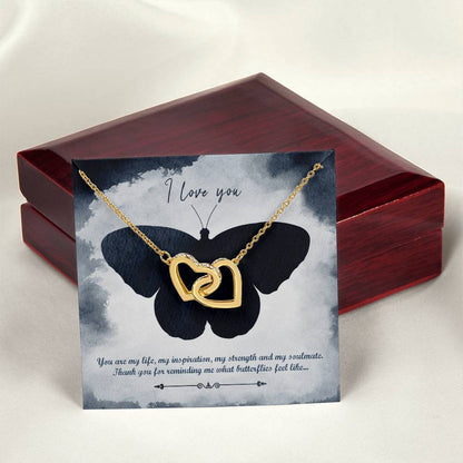 Interlocking Hearts Butterfly Interlocking Hearts Necklace