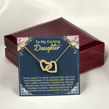 Mom To Daughter - Interlocking Hearts Necklace