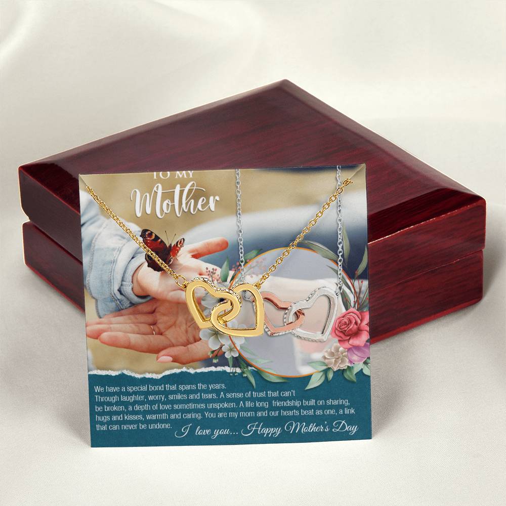 Mother'S Day Gift To My Beautiful Mother Daughter To Mother Gift Son To Mother Gift Happy Mother'S Day Necklace For Mom Beautiful Gift For Mom Interlocking Hearts Necklace